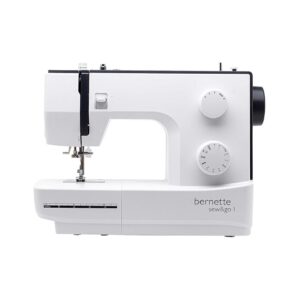 Bernette Sew & Go 1 beginner sewing machine with 10 built-in stitches, Compact mechanical sewing machine Bernette Sew & Go 1 for home use, Affordable Bernette Sew & Go 1 sewing machine with free arm feature, Bernette Sew & Go 1 sewing machine with presser feet accessories Entry-level Bernette Sew & Go 1 sewing machine for everyday projects