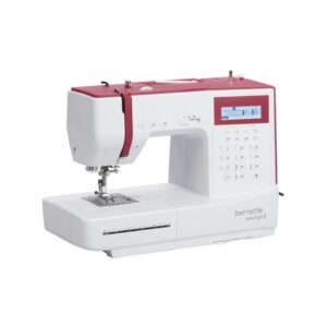Bernette Sew & Go 8 computerized sewing machine with LCD display, Bernette Sew & Go 8 sewing machine with 197 stitch patterns, Compact Bernette Sew & Go 8 with alphabet and buttonhole options, Bernette Sew & Go 8 sewing machine with memory function and speed control, Bernette Sew & Go 8 for creative sewing with decorative stitches