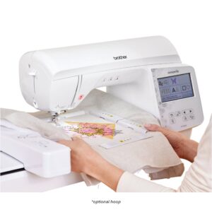 Close-up of Brother Innov-is NV880E hoop framing