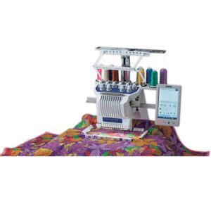 Brother PR1055X embroidery machine with long quilt