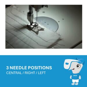 Jack 20U63 industrial zigzag sewing machine 3 needle position