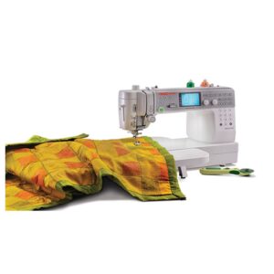 Usha Janome 6700P with quilt side view