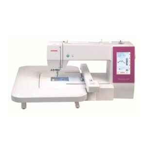 Usha Janome 450E embroidery machine with extension table