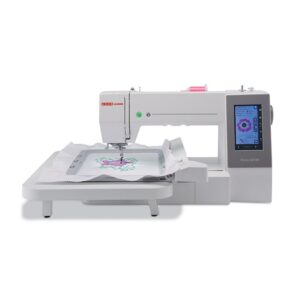 Usha Janome 550E computerized embroidery machine with front view