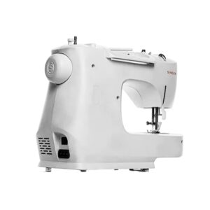 Singer M2605 sewing machine in use on fabric
